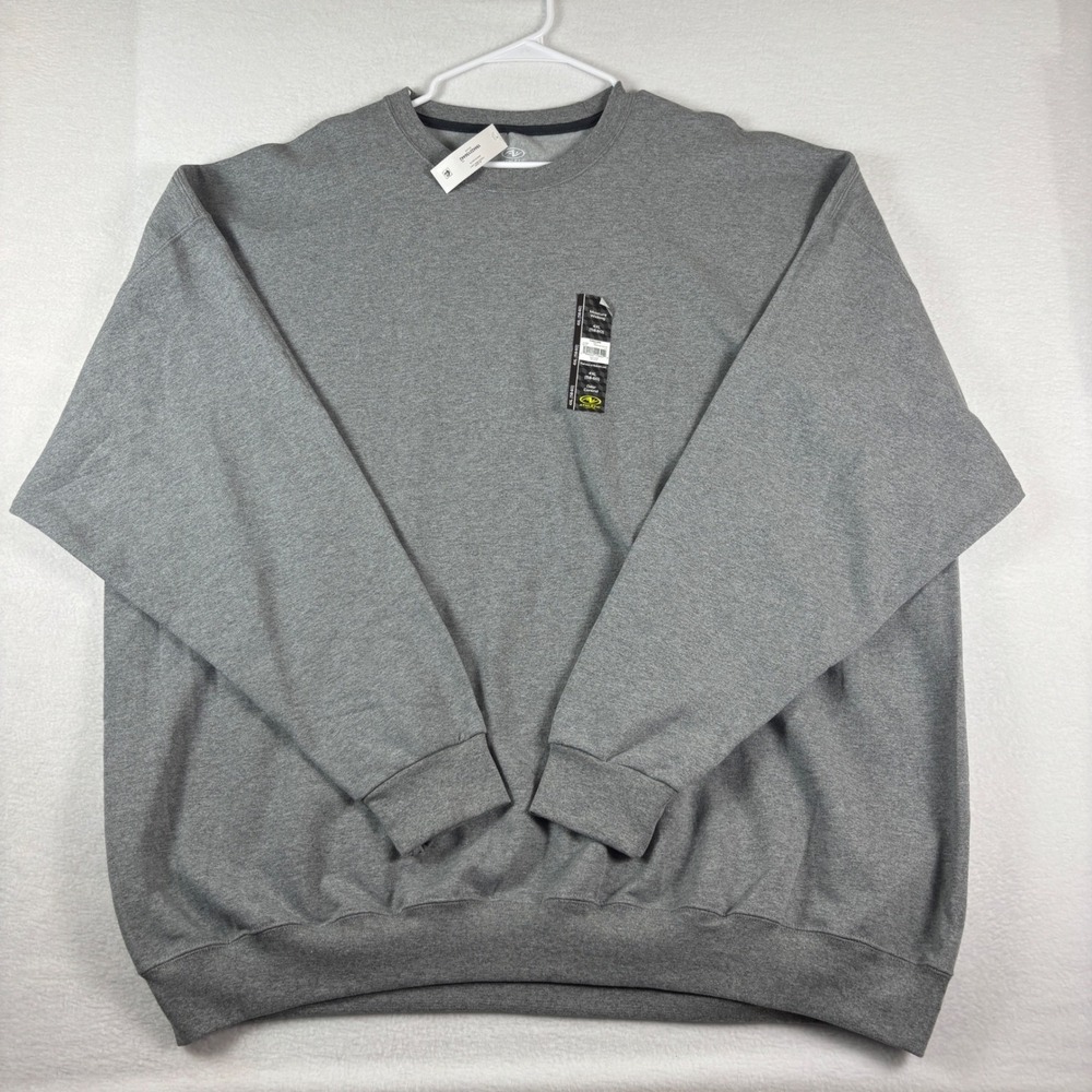 Athletic Works Mens Fleece Crewneck Sweatshirt Grey 4XL AW35100139377B NWT